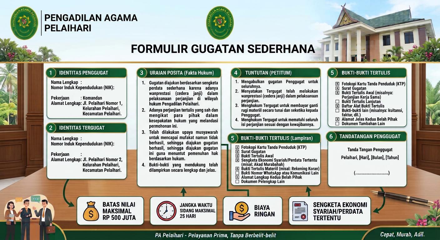 form gugatan sederhana
