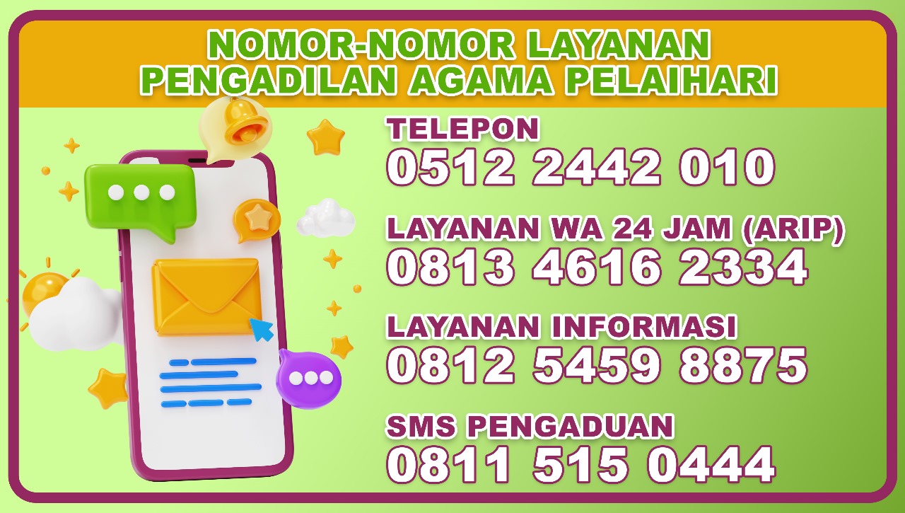 Nomor Layanan Pengadilan Agama Pelaihari