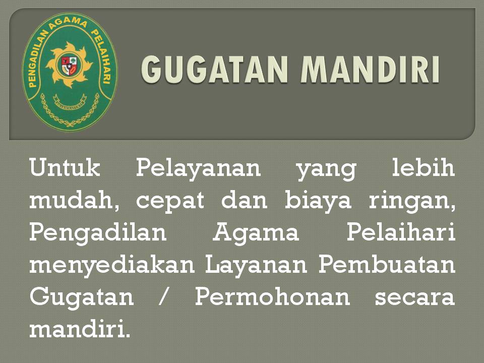 Gugatan Mandiri MA
