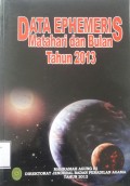 Data Ephemeris Matahari dan Bulan Tahun 2013